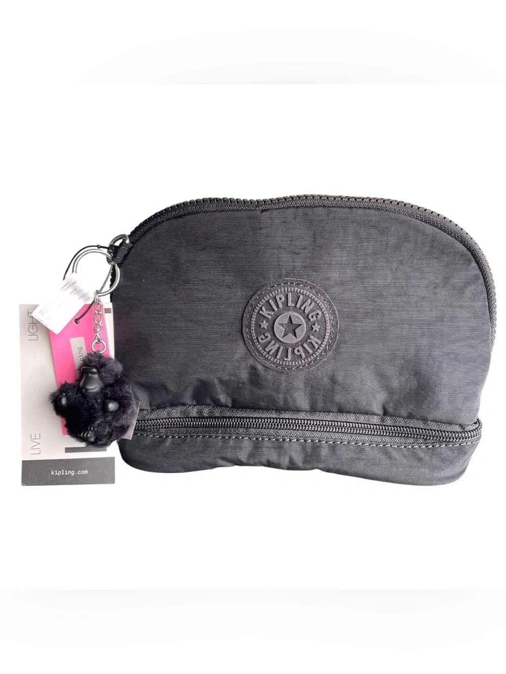 Kipling Multi Keeper Zip Pouch Black Noir NWT
